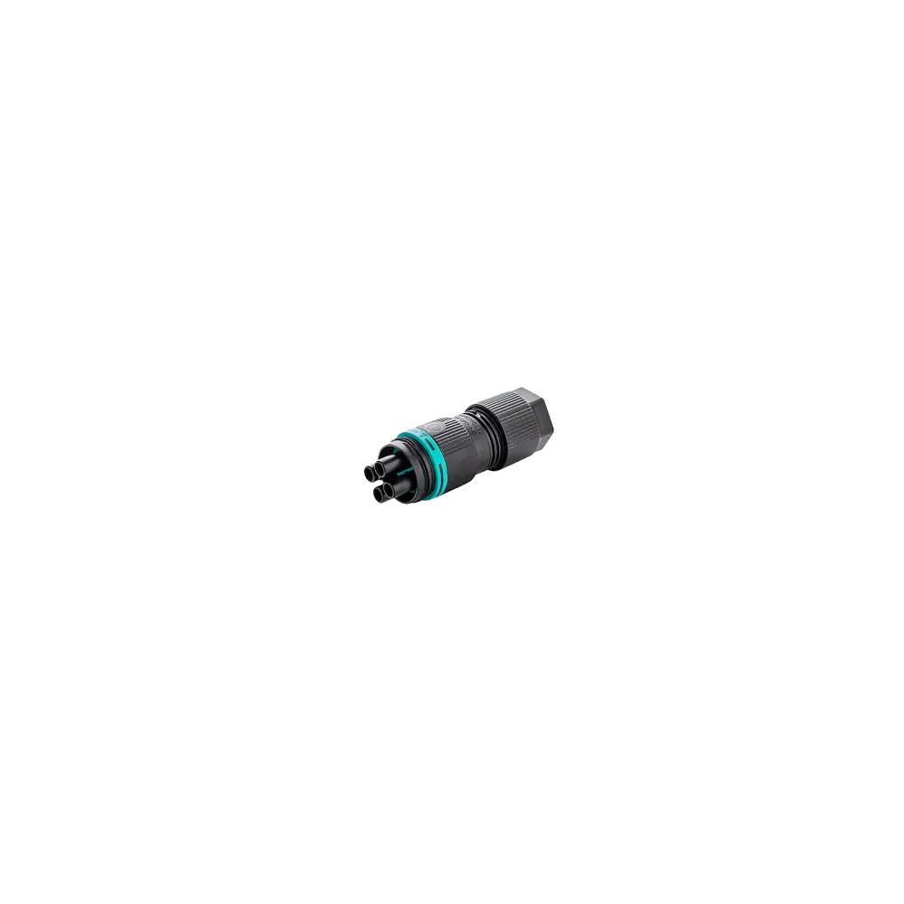 Mini circular connector TH387 long, socket, 4P, screw connection, IP66/IP68