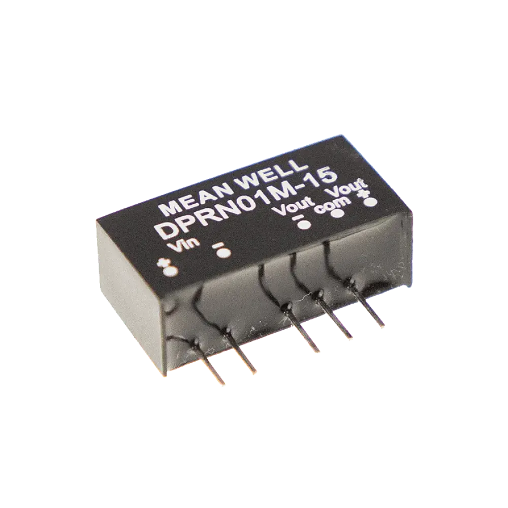 1W DC/DC converter, input 45.6...52.8V, output +/-12V / +/-0.042A
