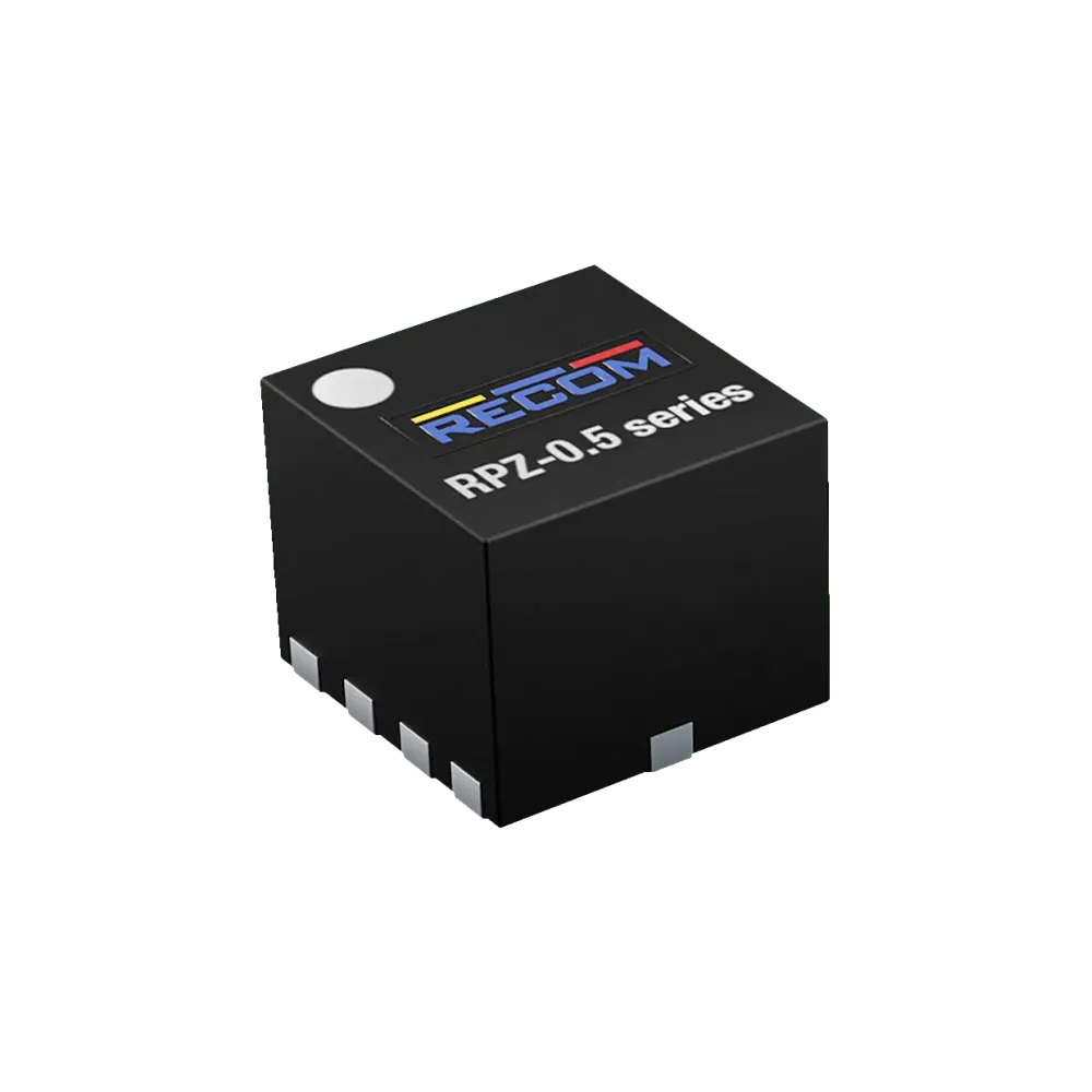2.7W DC/DC converter, input 2.3...5.5V, output 0.6...5.375V/500mA, QFN
