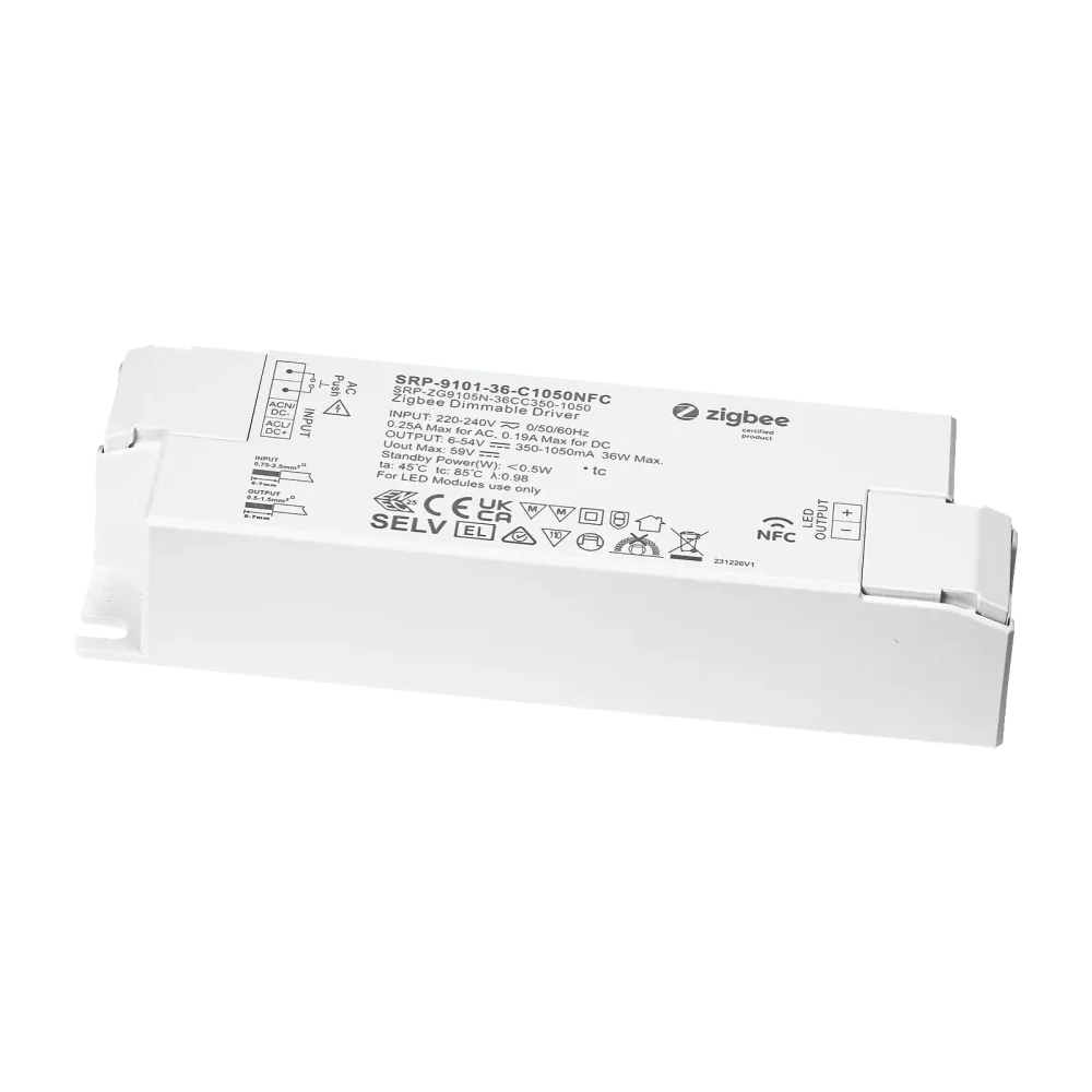 36W ZigBee 3.0, LED TREIBER CC 350-1050mA with NFC