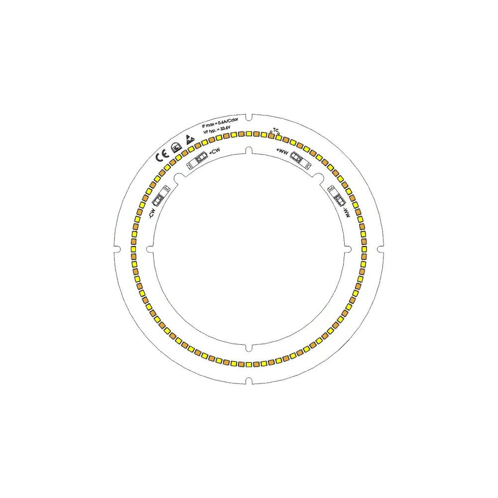 LED module ø155/110mm / TW / 2700K & 6500K / CRI >90 / 96LED