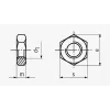 Hexagon lock nuts ~0.5d M3 (packaging unit = 100 pcs.)