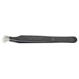 ESD cutting tweezers 115 mm shape 15 AGW carbon steel, dissipative, angled