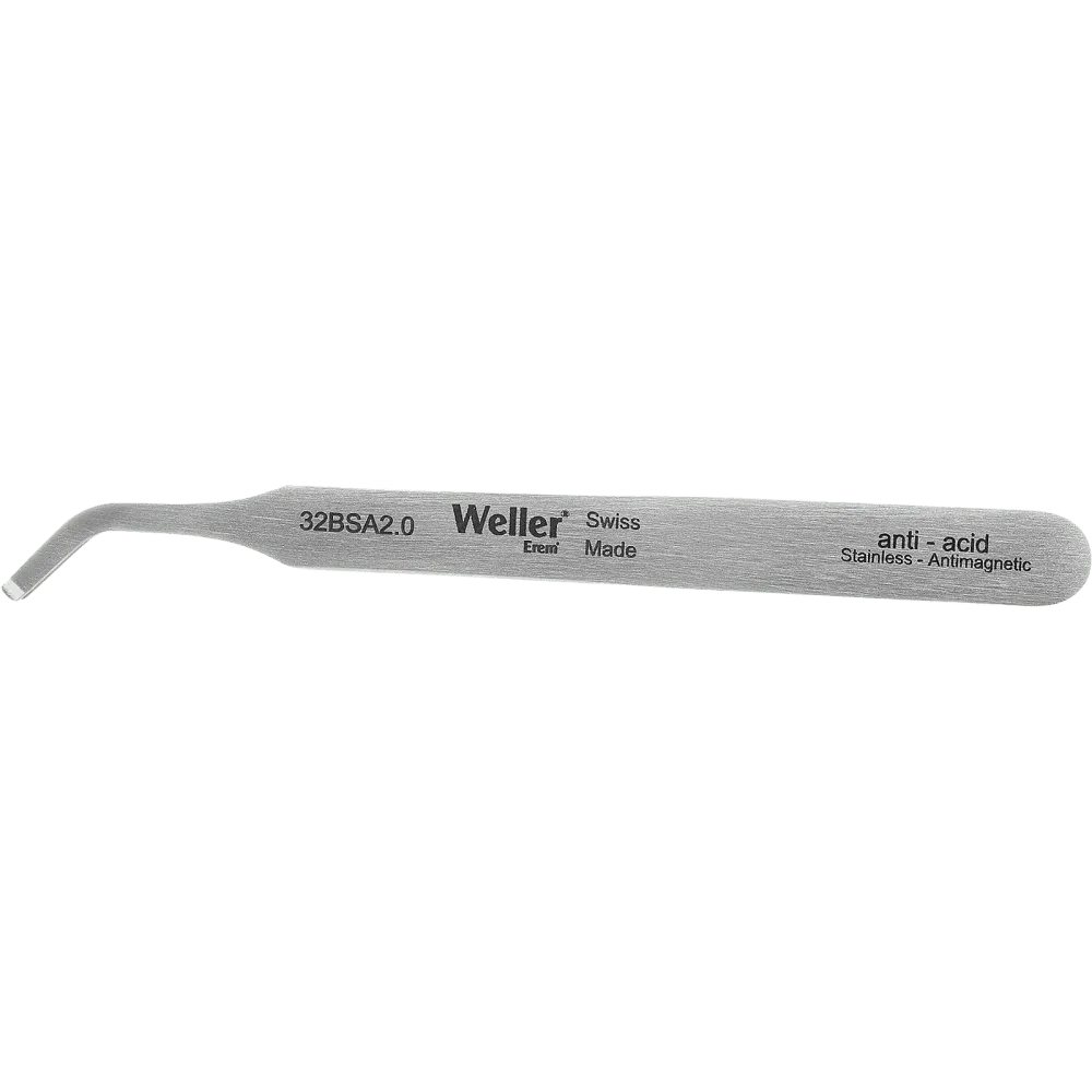 SMD tweezers angled 45 ° with round tips