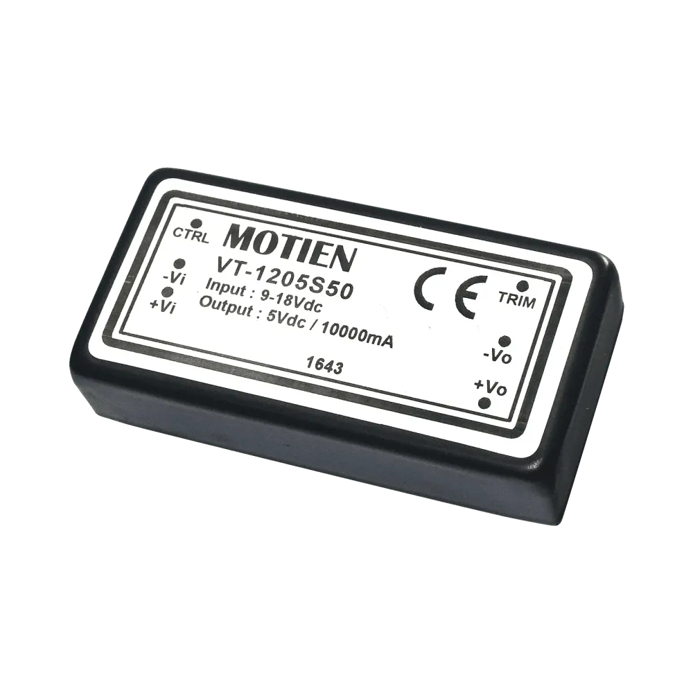 50W DC/DC converter, input 18...36V, output 5V/10A