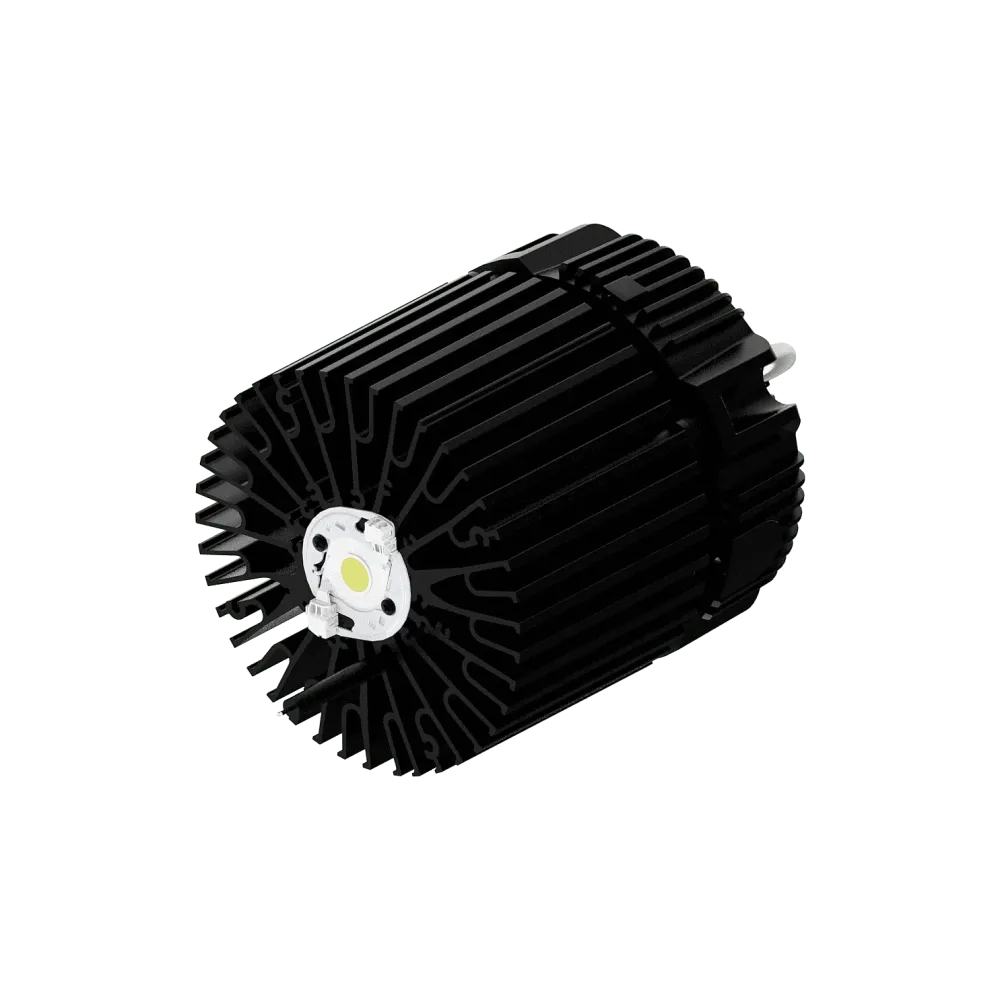 Modular LED star heat sink, ø152mm, H 100mm, Black anodized