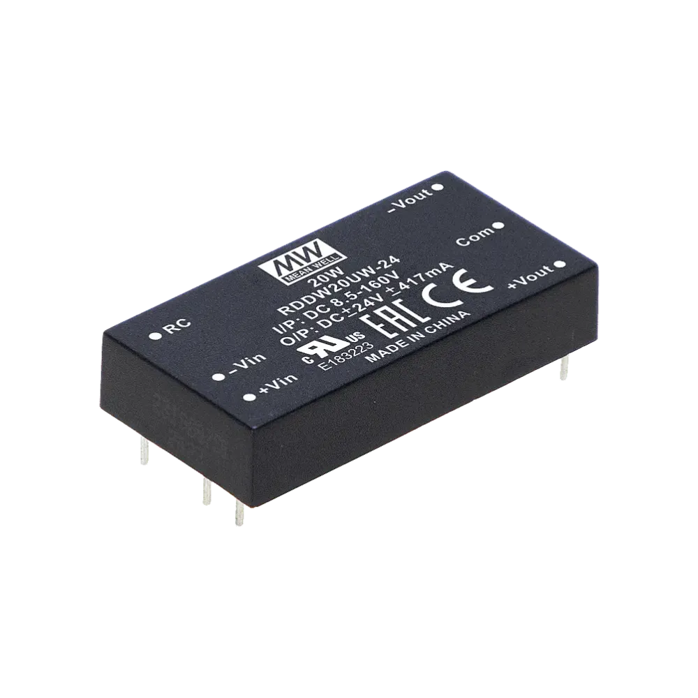 20W DC/DC converter, input 8.5...160V, output +/-12V / +/-0.835A