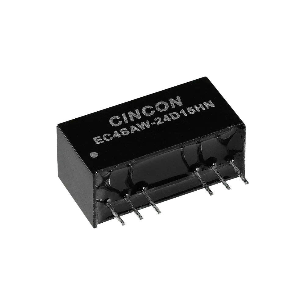 6W DC/DC converter Input range 18...74Vdc, output +/-15V / +/-0.2A