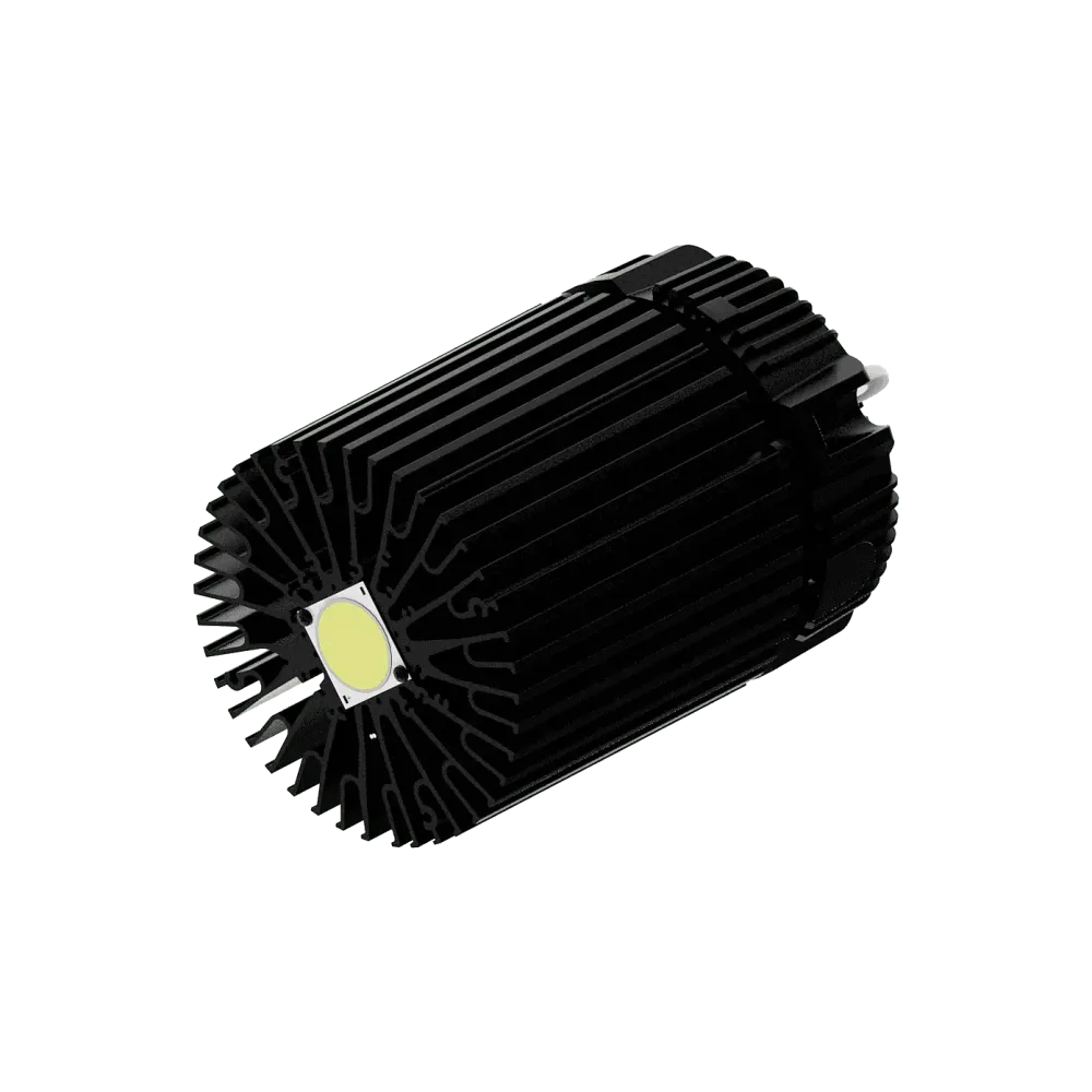 Modular LED star heat sink, ø152mm, H 150mm, Black anodized