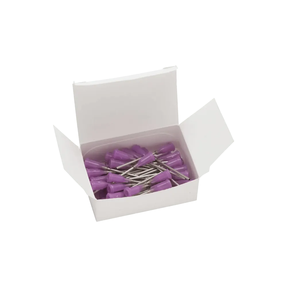 Dosing needle, stainless steel needle with plastic body, gauge: 16 (50 pieces)
