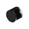 LED star heat sink, ø50mm, H 40mm, Base 5mm, Black anodized