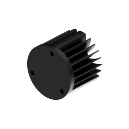 LED star heat sink, ø50mm, H 40mm, Base 5mm, Black anodized