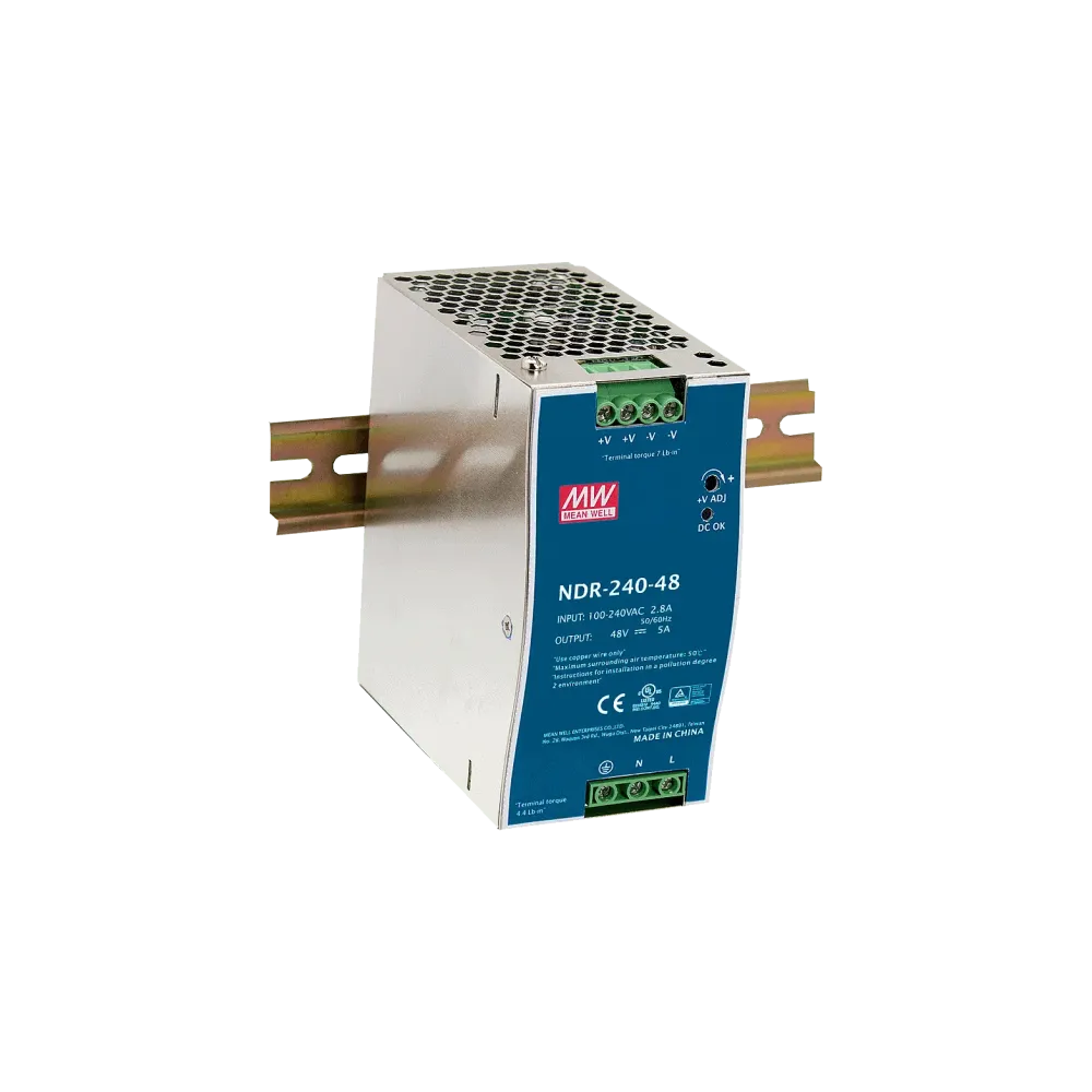 240W DIN rail power supply 48V/5A, single phase