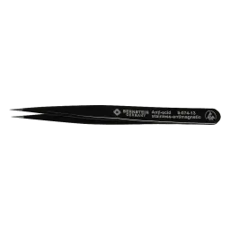 ESD SMD universal tweezers 120 mm shape 1 stainless steel, dissipative