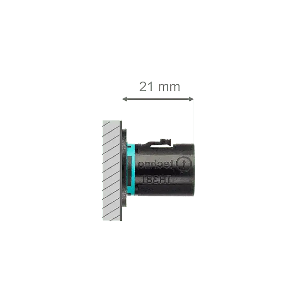 Panel round plug, 2p, pin, screw connection, 0.25-1.5mm2, IP68 (30m/1h)