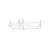M16 crimping pin 1.25mm, turned 7.010.981.211