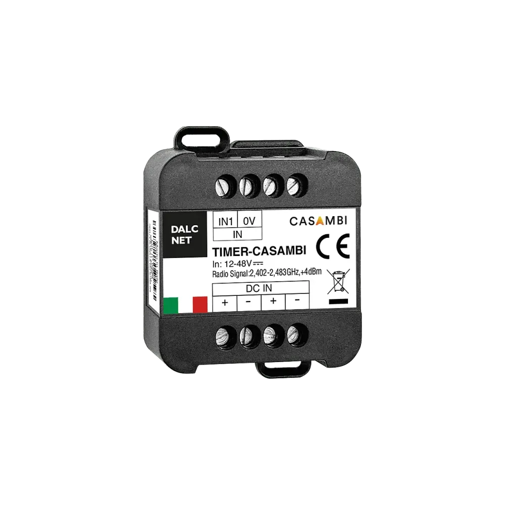Backup timer Casambi, input 12-48Vdc, command APP CASAMBI - N.O. Push button