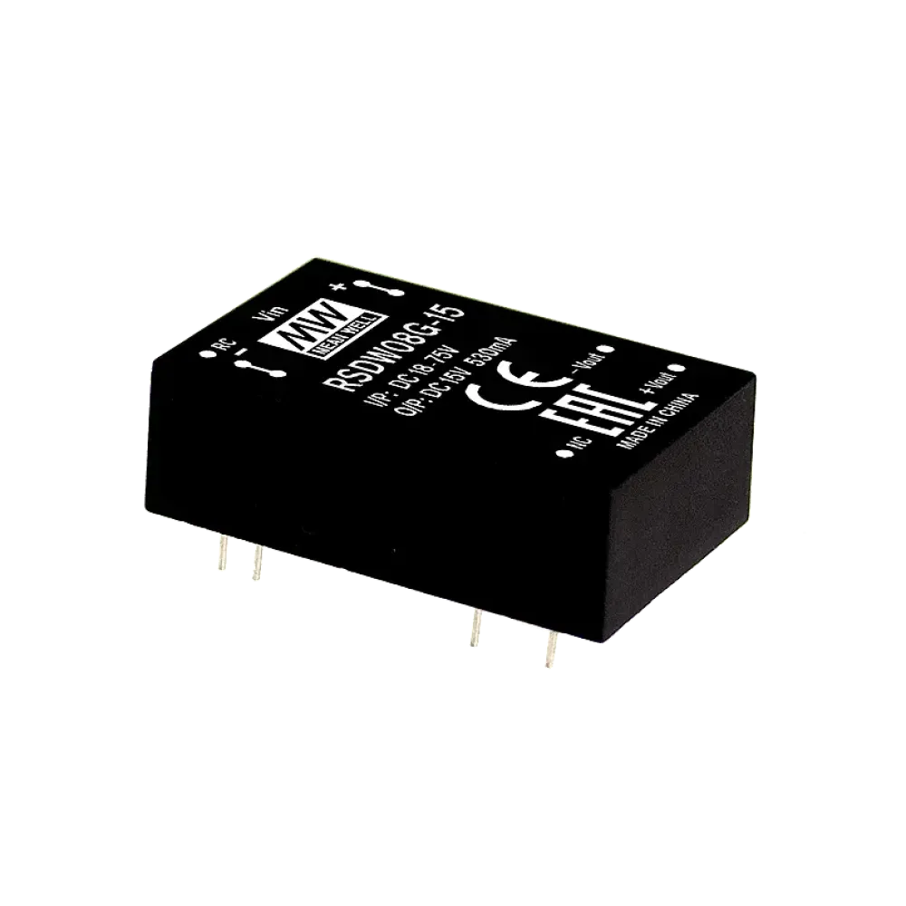 6.6W DC/DC converter, input 18...75V, output 3.3V/2A