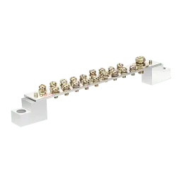 Earthing busbar with insulator, 250A, number of poles: 19