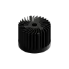 LED star heat sink, ø70mm, H 50mm, Base 10mm, Black anodized