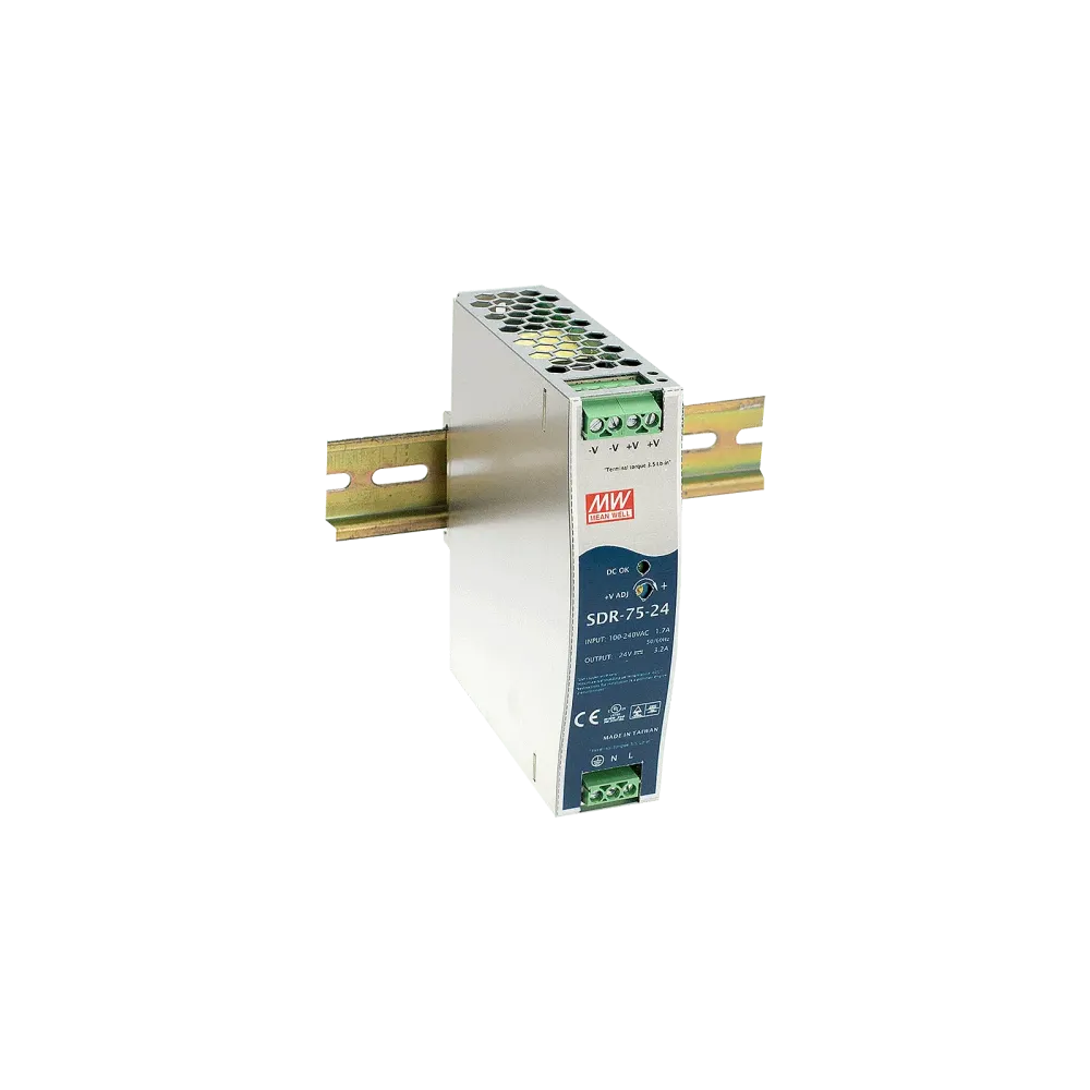 76W DIN rail power supply 48V/1.6A, single phase