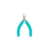 Flat round nose pliers with narrow half-round jaws