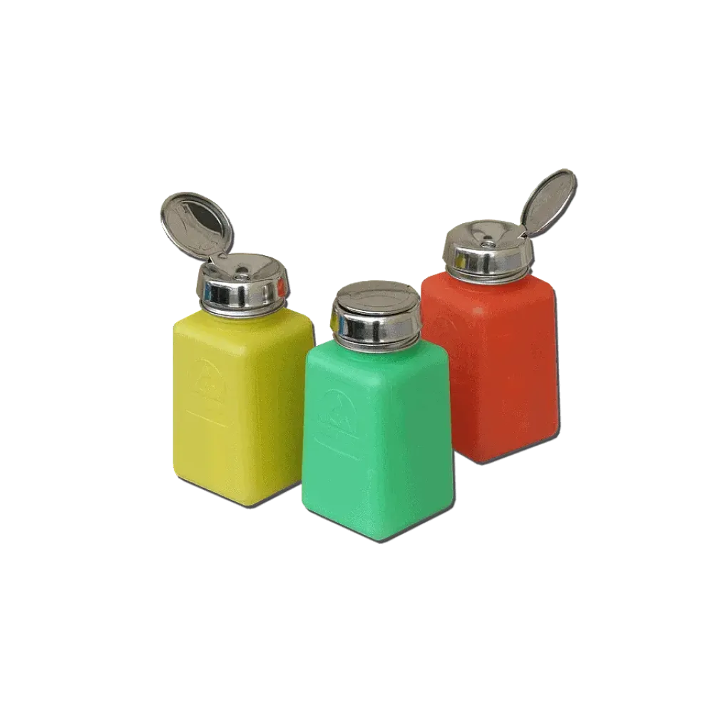 Dispenser bottle made of durAstatic e9 180ml, yellow