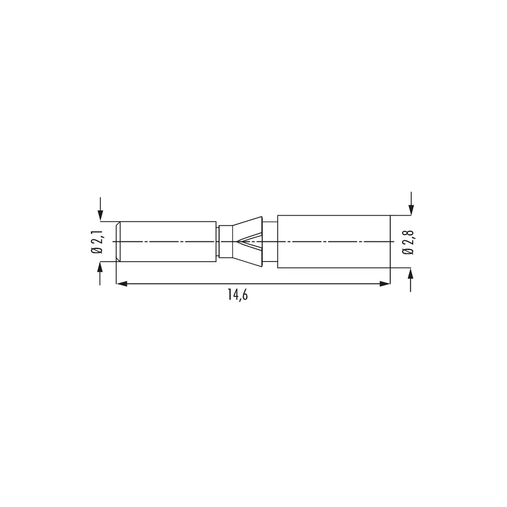 M16 crimp socket, turned 7.010.981.212