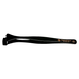 ESD wafer tweezers 130mm shape 5 DWF with teeth, dissipative