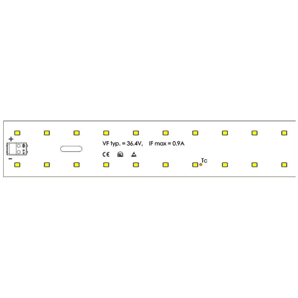 LED module 725x35mm / 3000K / CRI >80 / 78LED