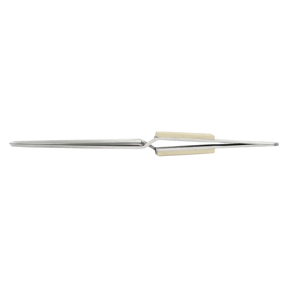 Reversible tweezers with wide rounded tips