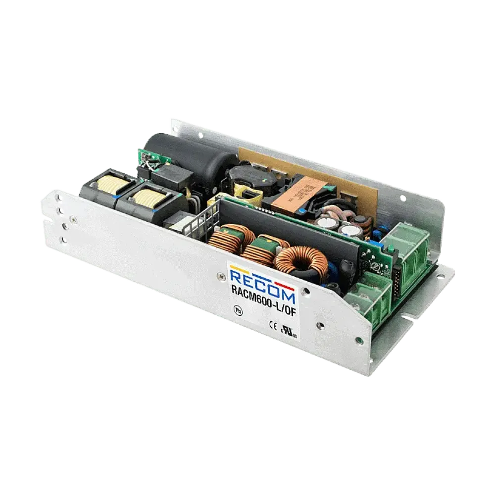 600W open frame power supply unit in U-profile 48V/12.5A, medical and industrial