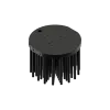 LED pin fin heat sink, ø111mm, H 80mm, Base 10mm, Zhaga holes, Black