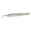 Precision tweezers curved, recessed, with fine tips