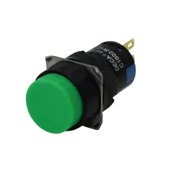 Pushbutton, green, 1NC+1NO