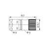 Housing M16 cable connector INOX