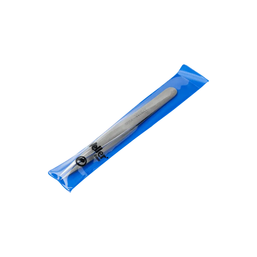 Ergonomic, very robust precision tweezers with straight, strong tips