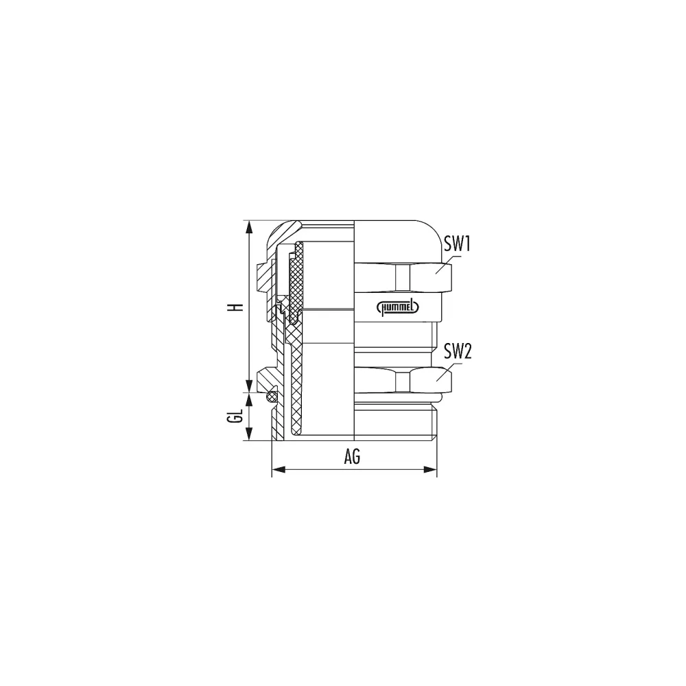 HSK-INOX-PVDF-Ex M20 x 1.5