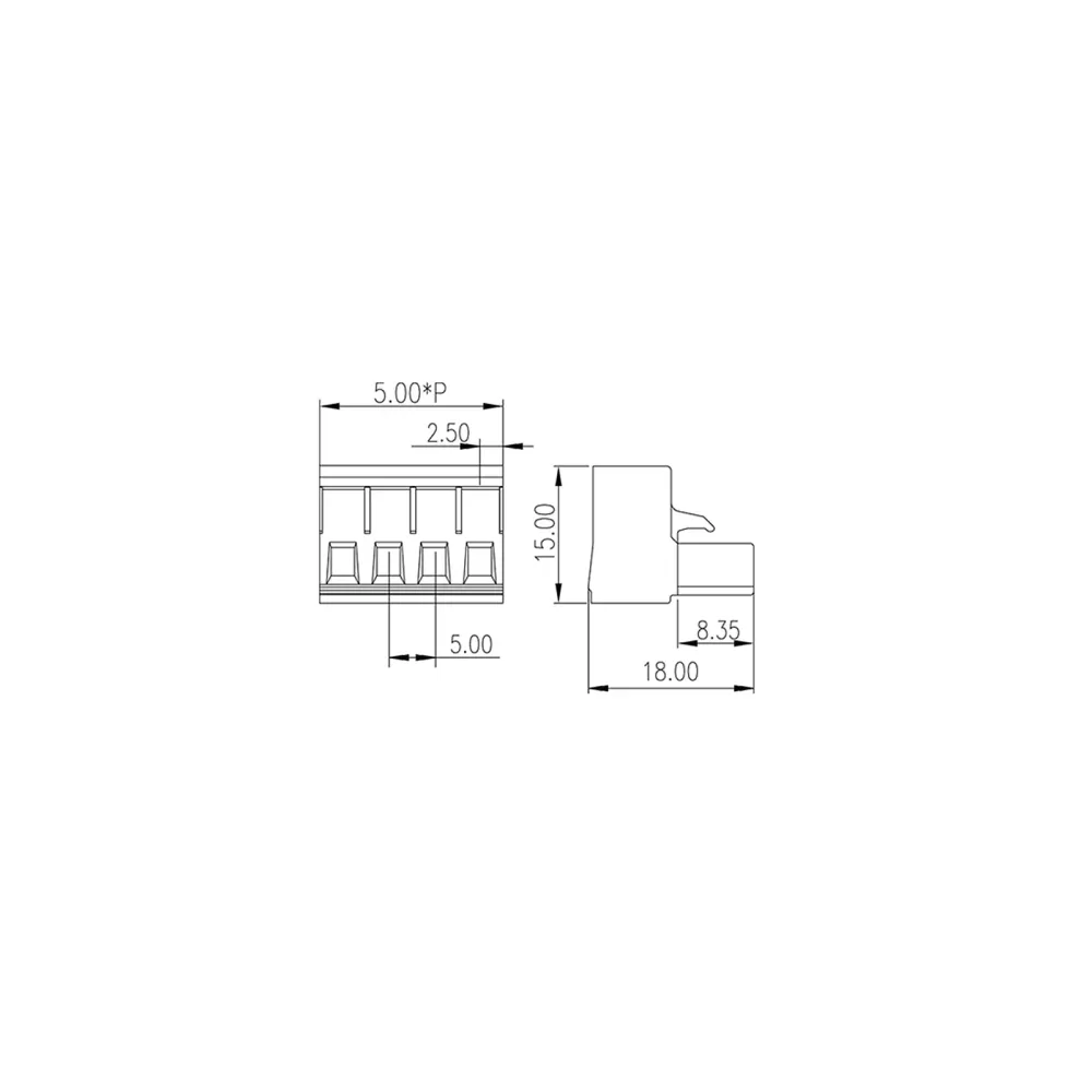 PCB Printed circuit board connector 5ESDV-xxP