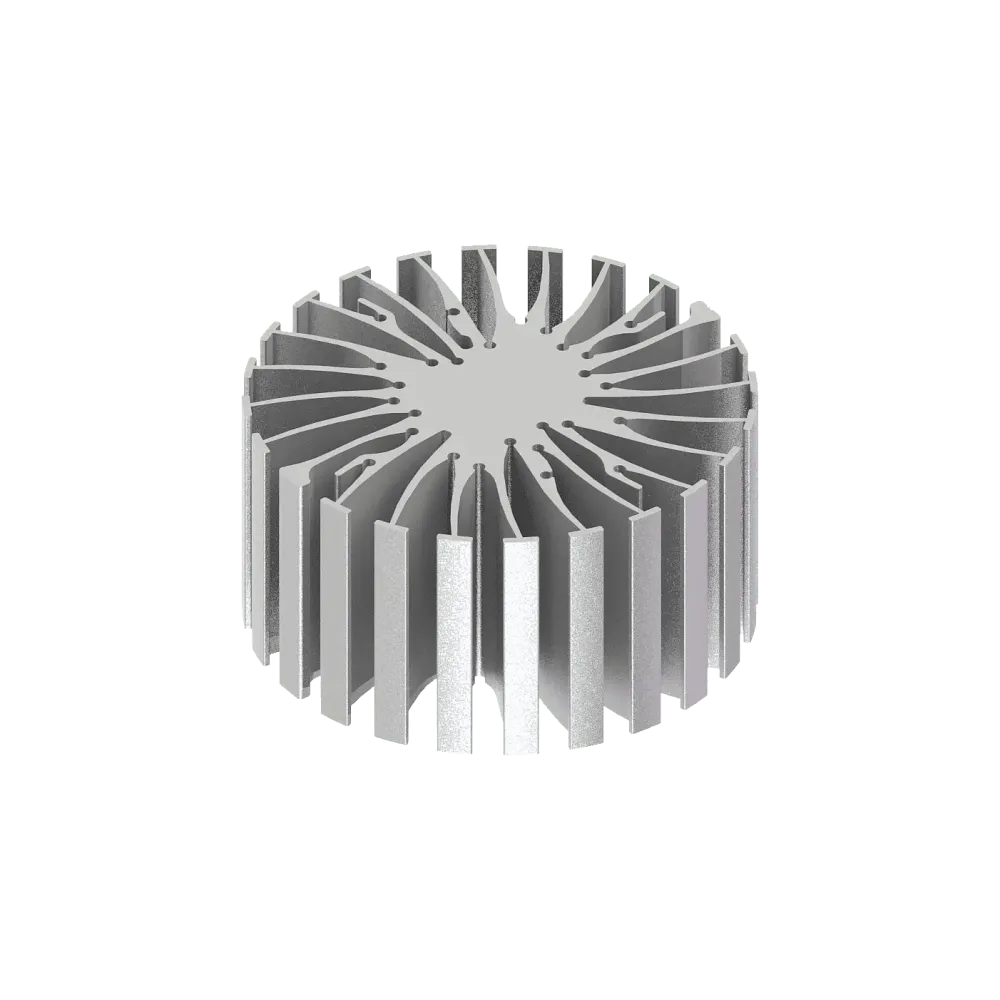 Modular LED star heat sink, ø99mm, H 50mm, Clear Anodized