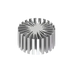 Modular LED star heat sink, ø99mm, H 50mm, Clear Anodized