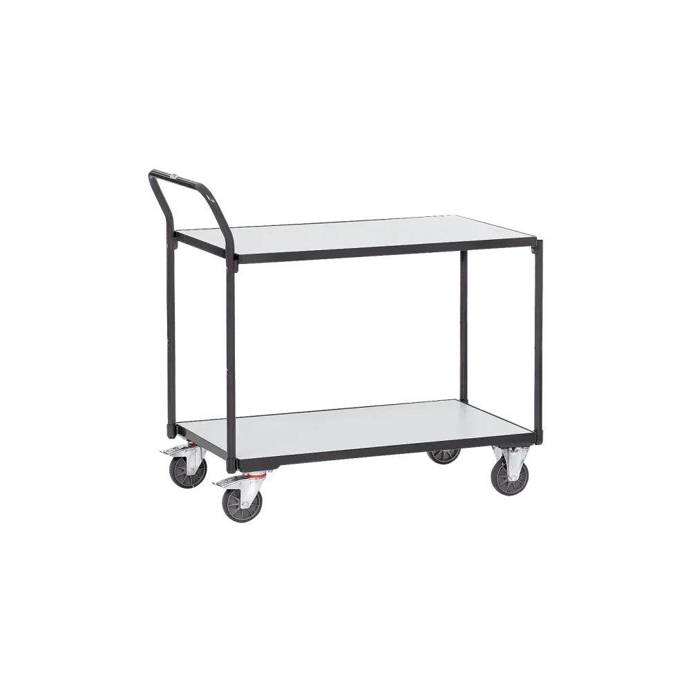 ESD table trolley - 2 shelves, 1000 x 600 mm