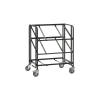 ESD Euro crate trolley, 250 kg, with 3 open shelf frames for 2 Euro crates each