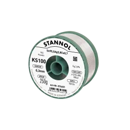 Solder wire KS100, Sn95,5Ag3,8Cu0,7 - FLOWTIN TSC, RE L0, 0.3mm, 250g