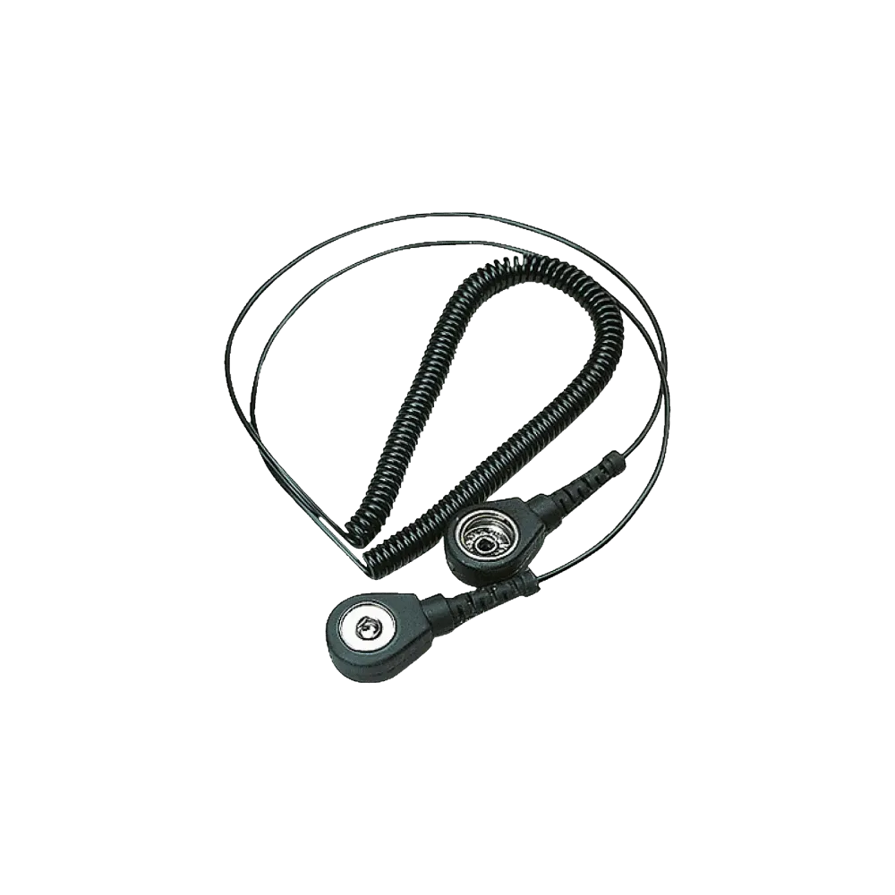 Mini spiral cable black, 3/10 mm push button