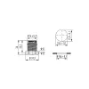 Housing M16 appliance coupler rear wall mounting, with locknut