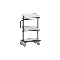 ESD side trolley, tilting shelves, 200 kg