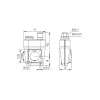 Housing M16 cable connector TWINTUS M16/M12 flange 25 x 25mm