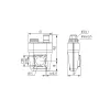 Housing M16 cable connector TWINTUS M16/M12 flange 20 x 20mm