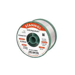 Solder wire crystal 511, Sn95,5Ag3,8Cu0,7 - FLOWTIN TSC, RE M1, 0.23mm, 250g
